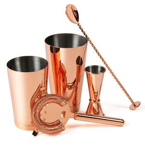 Copper Plated 5 Piece Cocktail Set