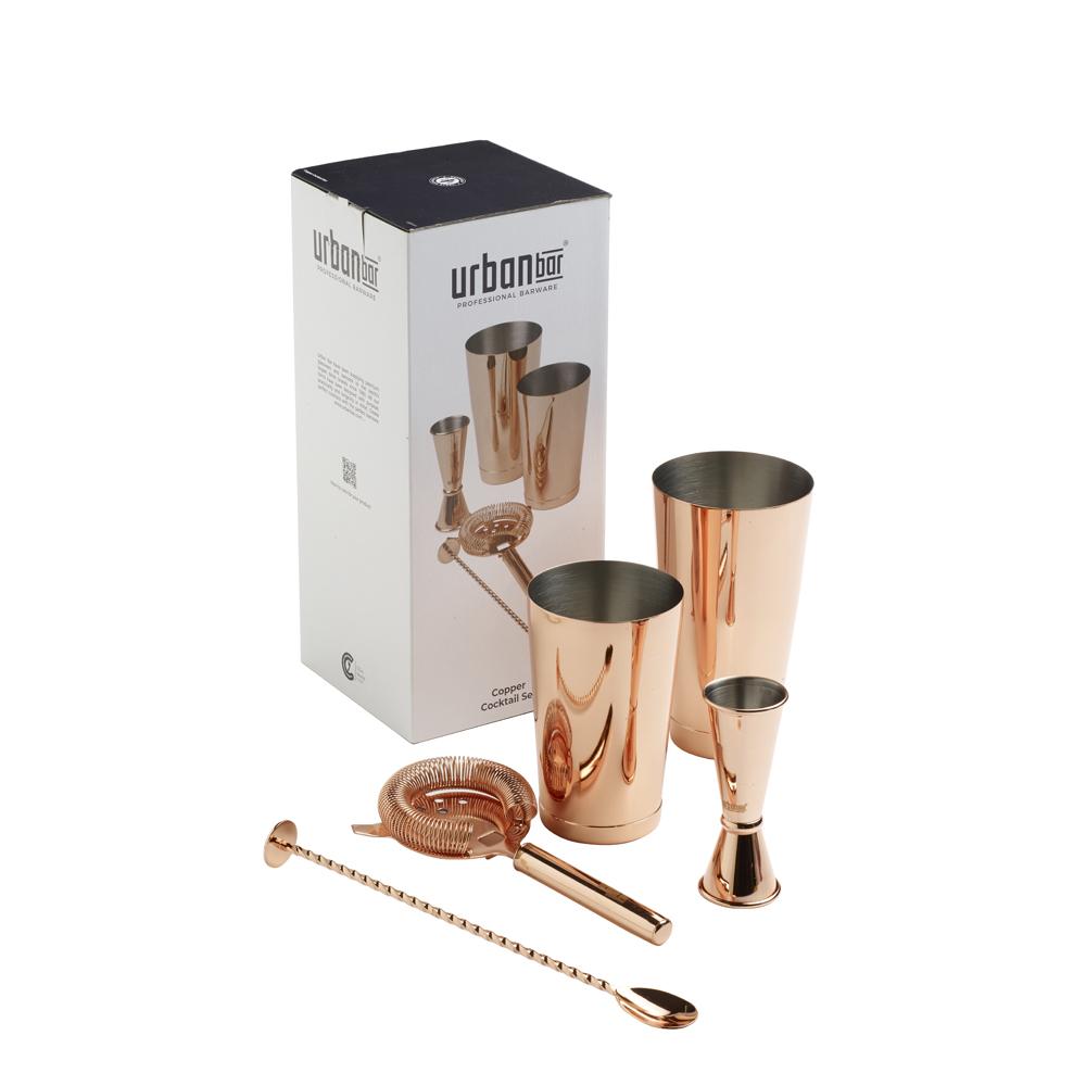 Copper Plated 5 Piece Cocktail Set